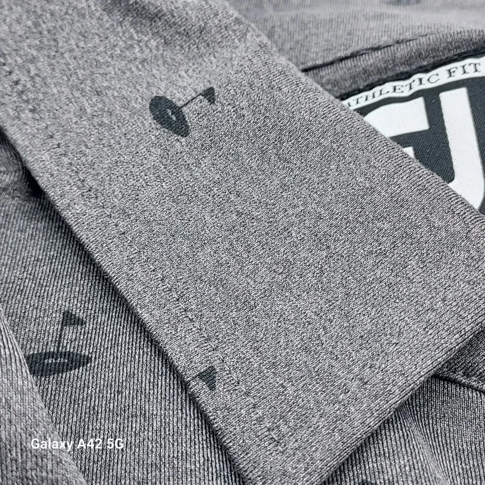 FootJoy Mens Athletic Fit Golf Polo Shirt Gray‎ Golf Hole Print SKU 26432 Large